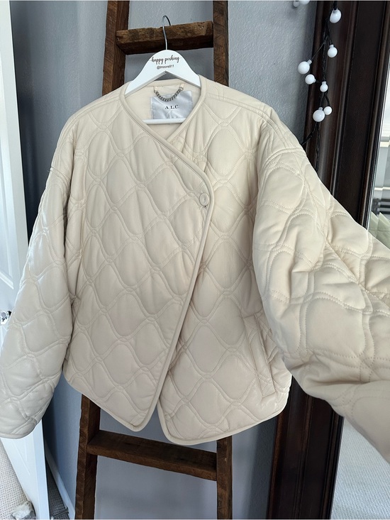 A.L.C. Jackets & Blazers - A.L.C. Quilted Cream Bomber Jacket, size XL